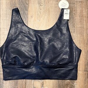 Aerie Shiny Navy Sports Bra